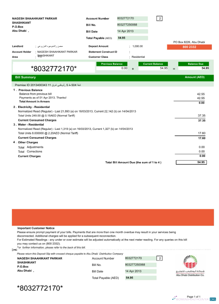 Editierbare Herunterladen UAE ABU DHABI Verteilung 7 CO. Nebenkostenabrechnung Word und PDF Vorlage, Version 2 PDF Vorlage