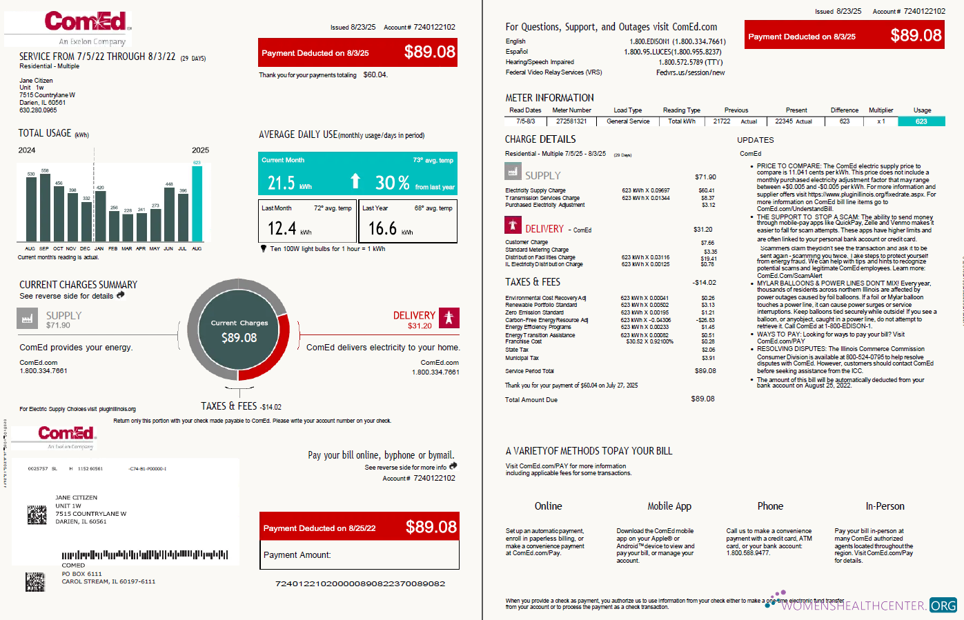 Premium Herunterladen USA ComEd Nebenkostenabrechnung Vorlage in Word und PDF Formats, 4 Seiten, 1 2 Seiten PDF Vorlage