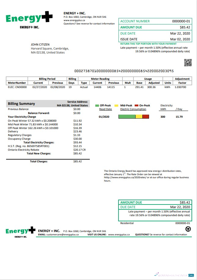 Premium Herunterladen USA Massachusetts Energy Plus Strom Nebenkostenabrechnung Vorlage in Word und PDF Format PDF Vorlage