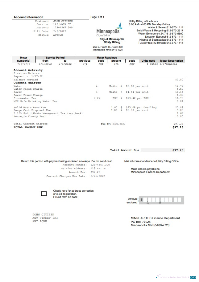 Premium Herunterladen USA Minnesota Minneapolis Stadt von Lakes Nebenkostenabrechnung Vorlage in Word und PDF Format PDF Vorlage
