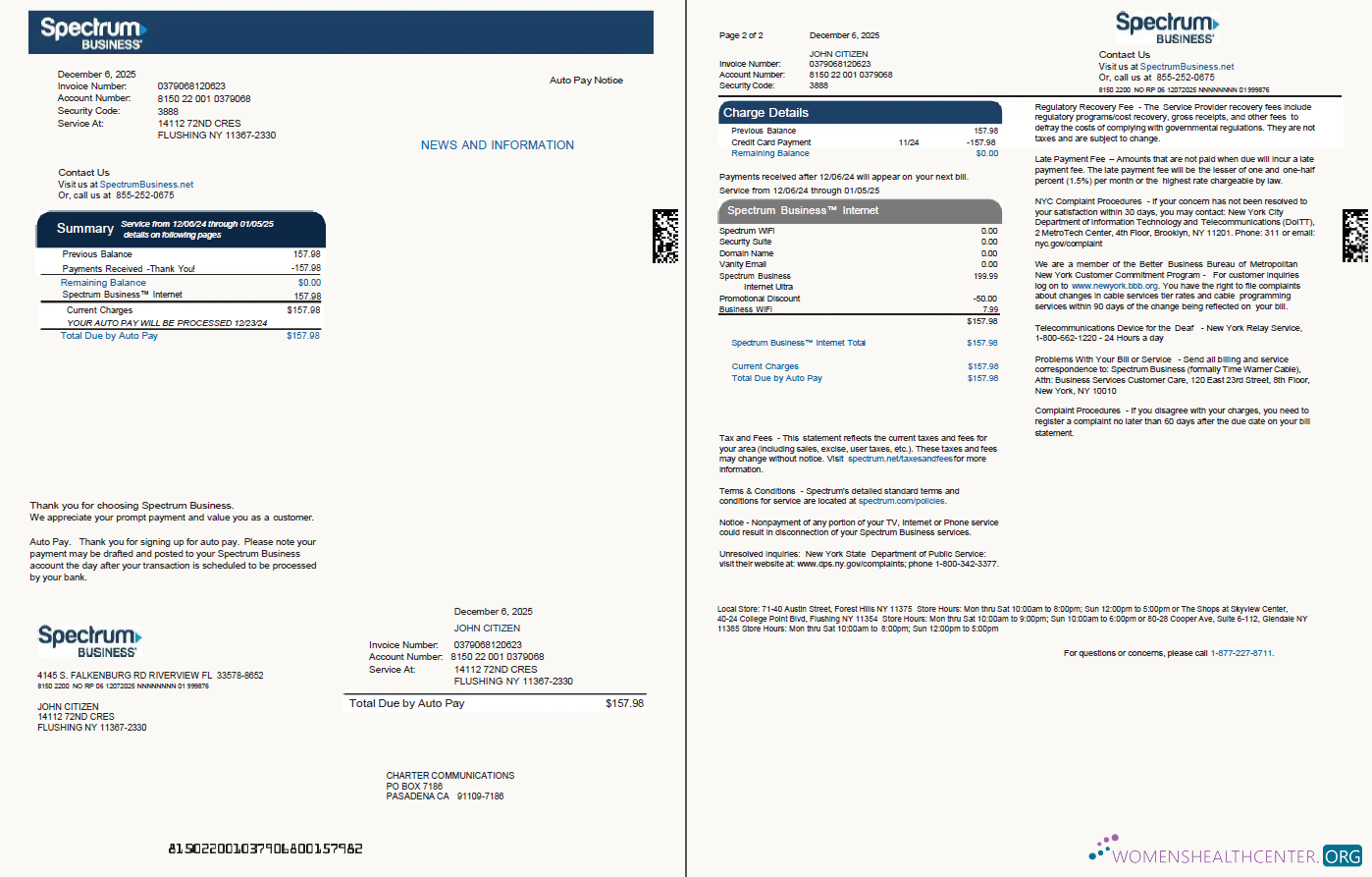 Professionelle Herunterladen USA Spectrum Geschäftlich Nebenkostenabrechnung Vorlage in Word und PDF Formats, 2 Seiten, Version 2 PDF Vorlage