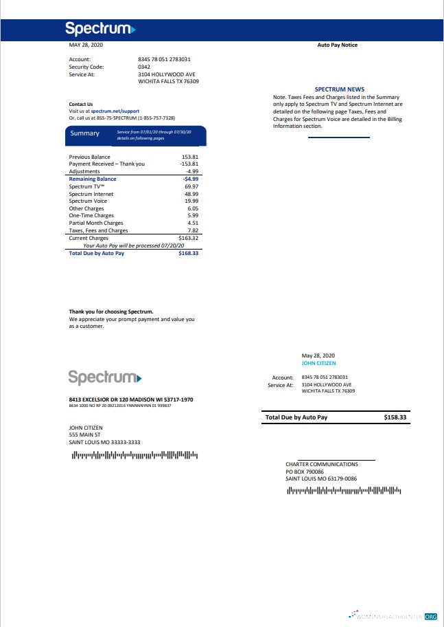Premium Herunterladen USA Spectrum Nebenkostenabrechnung Vorlage in Word und PDF Format (.doc und .PDF) PDF Vorlage