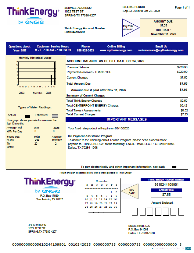 Premium Herunterladen USA Think Energy Nebenkostenabrechnung Vorlage in Word und PDF Formats, Version 2 PDF Vorlage