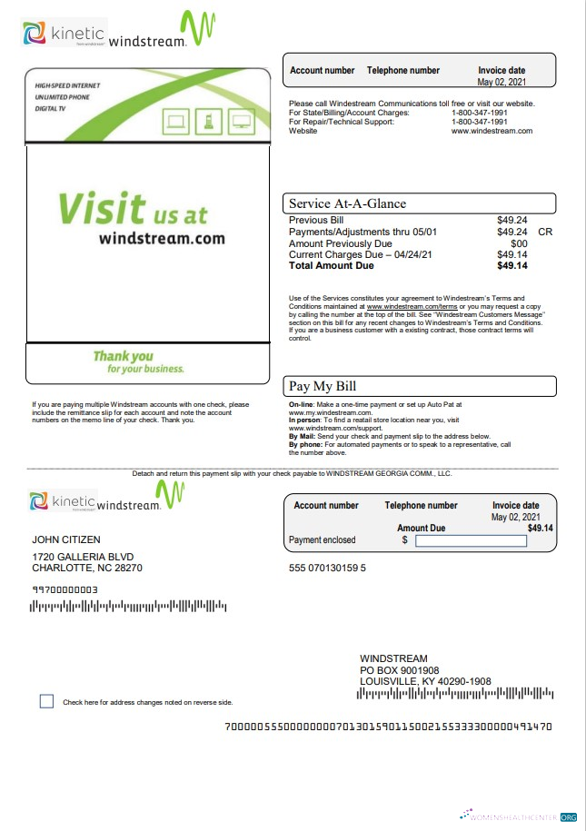 Hochwertige Herunterladen USA Windstream Holdings, Inc. Nebenkostenabrechnung Vorlage in Word und PDF Format PDF Vorlage