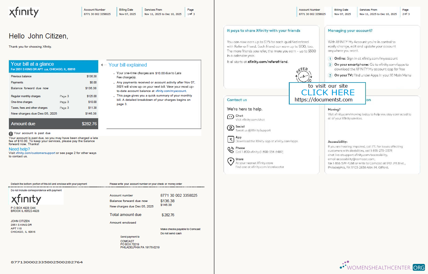 Premium Herunterladen USA Xfinity Nebenkostenabrechnung Vorlage in Word und PDF Formats, 3 Seiten, Version 2, 1 2 Seiten PDF Vorlage