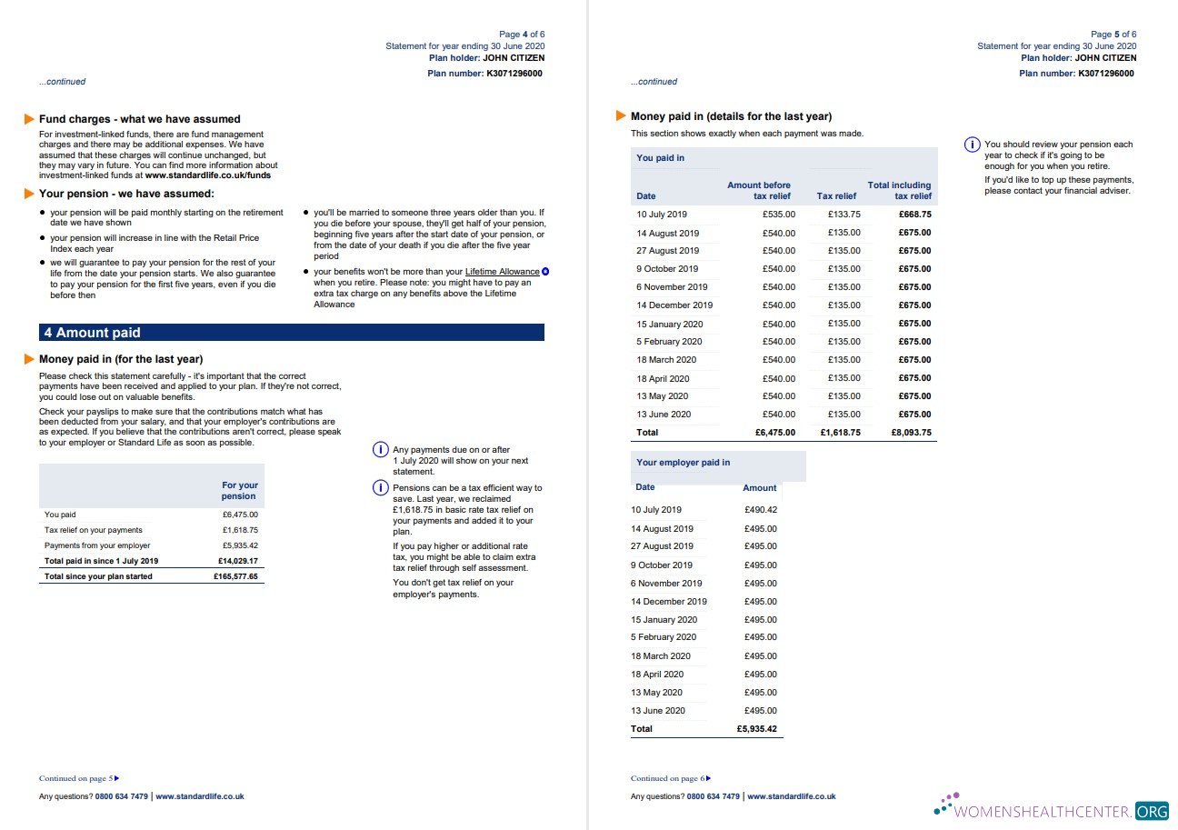 Professionelle Herunterladen Vereinigtes Königreich Standard Life Nebenkostenabrechnung Vorlage in Word und PDF Format, 7 Seiten 5 6 PDF Vorlage