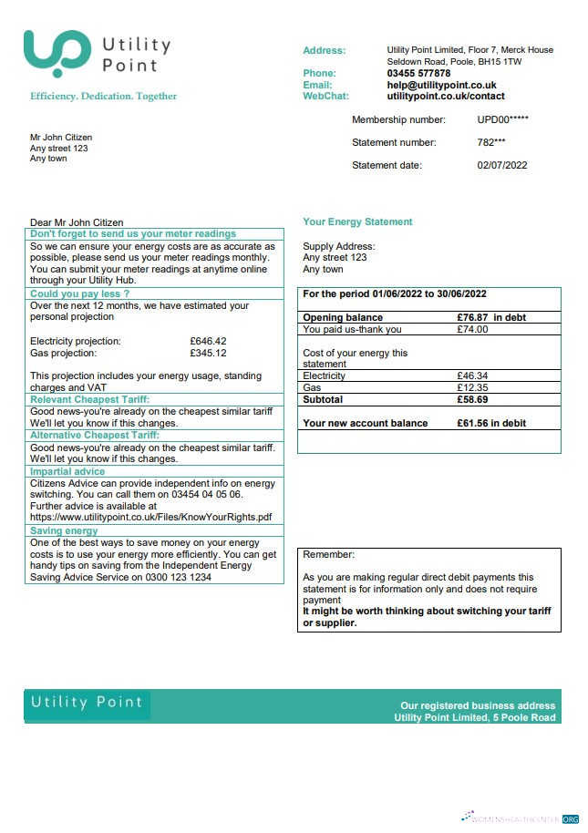 Hochwertige Herunterladen Vereinigtes Königreich Utility Point Nebenkostenabrechnung Vorlage in Word und PDF Format PDF Vorlage