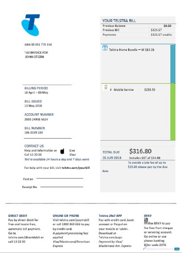 Herunterladen Herunterladen Australien Telstra Telecommunications Nebenkostenabrechnung design