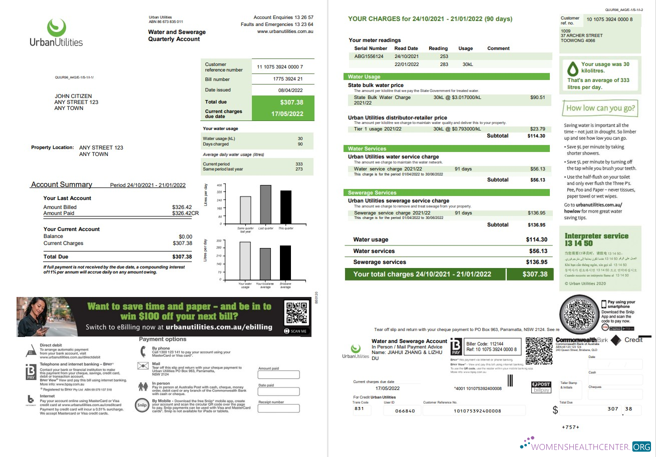 Professionelle Herunterladen Herunterladen Australien Urban Utilities .doc und .PDF Nebenkostenabrechnung Vorlage PDF Vorlage PDF Vorlage