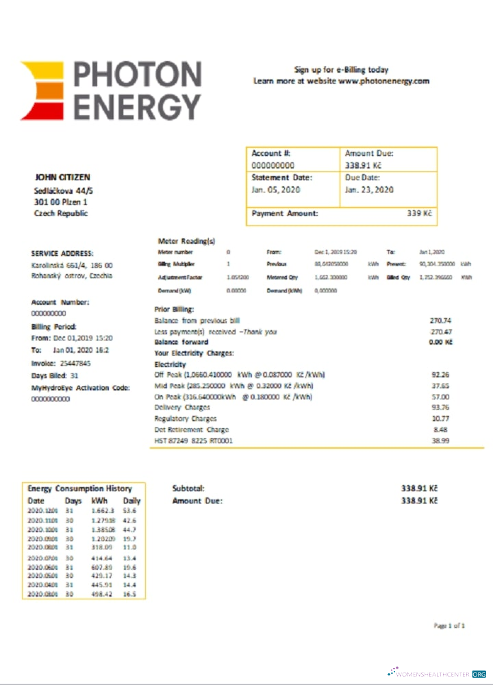 Herunterladen Herunterladen Tschechien Republik Photon Energy Nebenkostenabrechnung vorschau