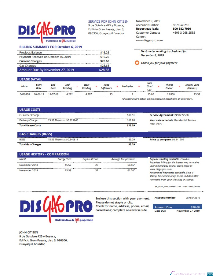 Hochwertige Herunterladen Herunterladen Ecuador Disgaspro Gas Nebenkostenabrechnung Vorlage in Word und PDF Format PDF Vorlage PDF Vorlage