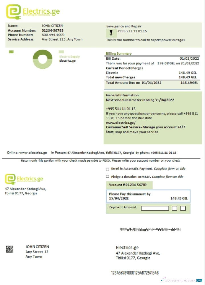 Herunterladen Herunterladen Georgien Electrics.ge Strom Bill vorschau