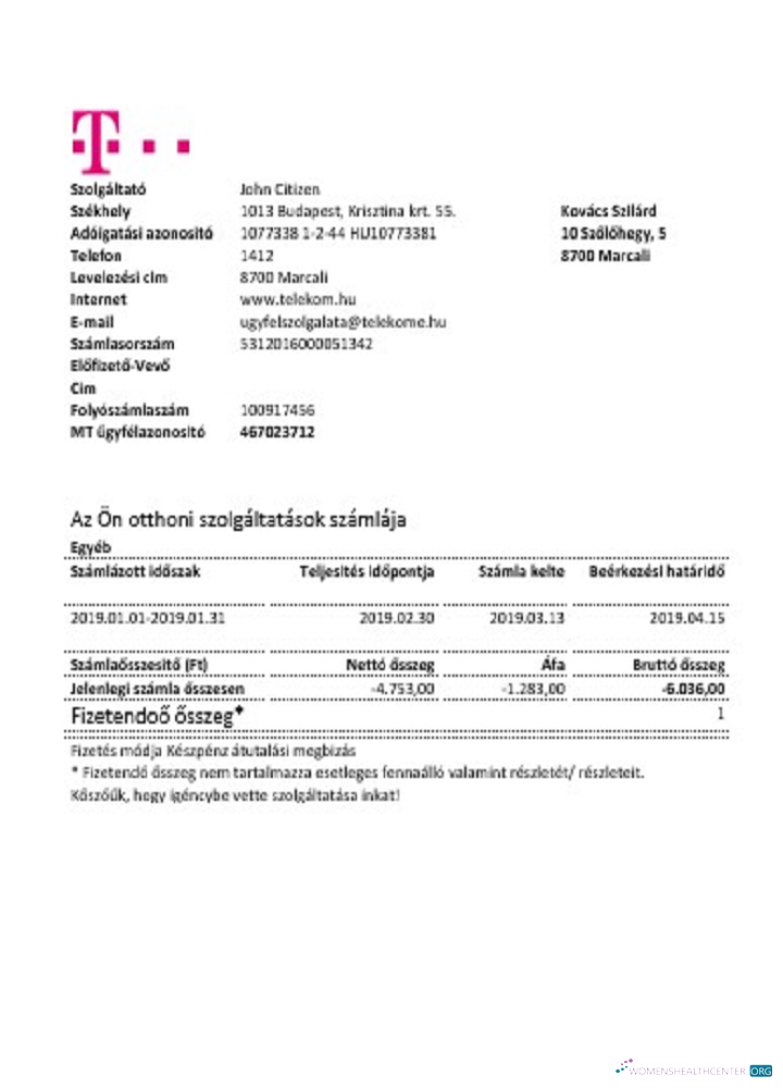 Herunterladen Herunterladen Ungarn Magyartel Nebenkostenabrechnung vorlage