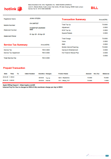 Premium Herunterladen Herunterladen Malaysia Hotlink Nebenkostenabrechnung Vorlage in Word und PDF Formats PDF Vorlage PDF Vorlage
