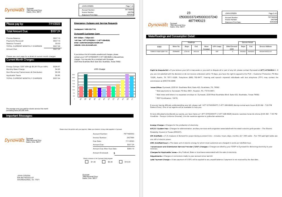 Professionelle Herunterladen Herunterladen Neu York Dynowatt Strom Nebenkostenabrechnung Word und PDF Formats PDF Vorlage PDF Vorlage