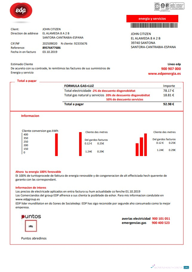 Editierbare Herunterladen Herunterladen Spanien EDP Energia Nebenkostenabrechnung Vorlage in Word und PDF Format PDF Vorlage PDF Vorlage
