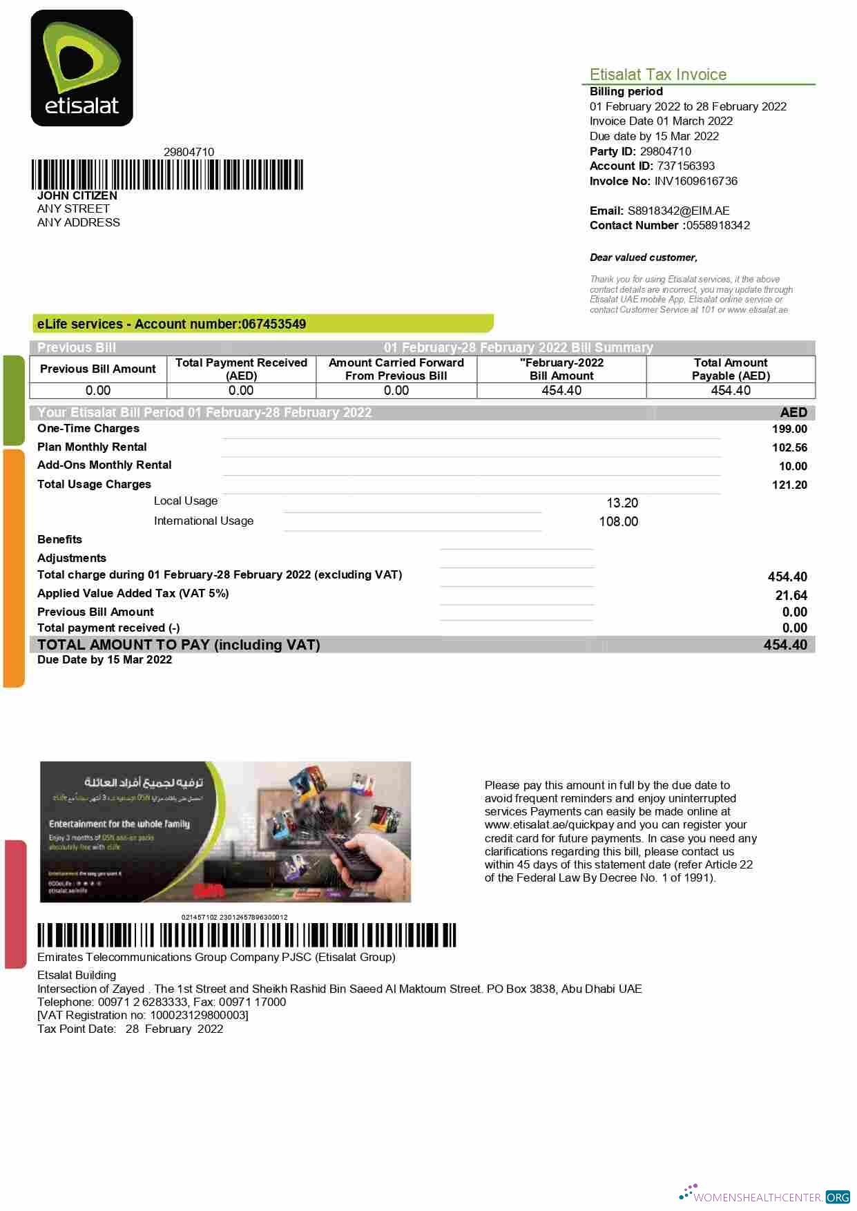 Editierbare Herunterladen Herunterladen UAE Etisalat Nebenkostenabrechnung Vorlage in Word und PDF Format PDF Vorlage PDF Vorlage