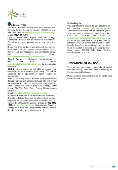 Premium Herunterladen Herunterladen UK Grün Star Energy Energy Nebenkostenabrechnung Word und PDF, Formats 3, PDF Vorlage PDF Vorlage