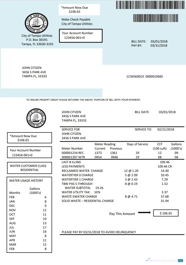 Hochwertige Herunterladen Herunterladen USA Florida Wasser Nebenkostenabrechnung Vorlage in Word und PDF Format PDF Vorlage PDF Vorlage