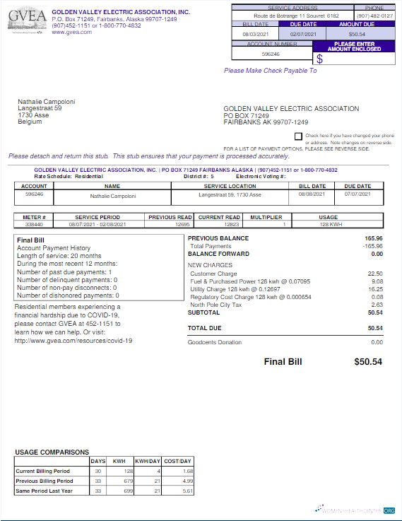 Professionelle Herunterladen Herunterladen USA GVEA Nebenkostenabrechnung Word und PDF Vorlage PDF Vorlage PDF Vorlage