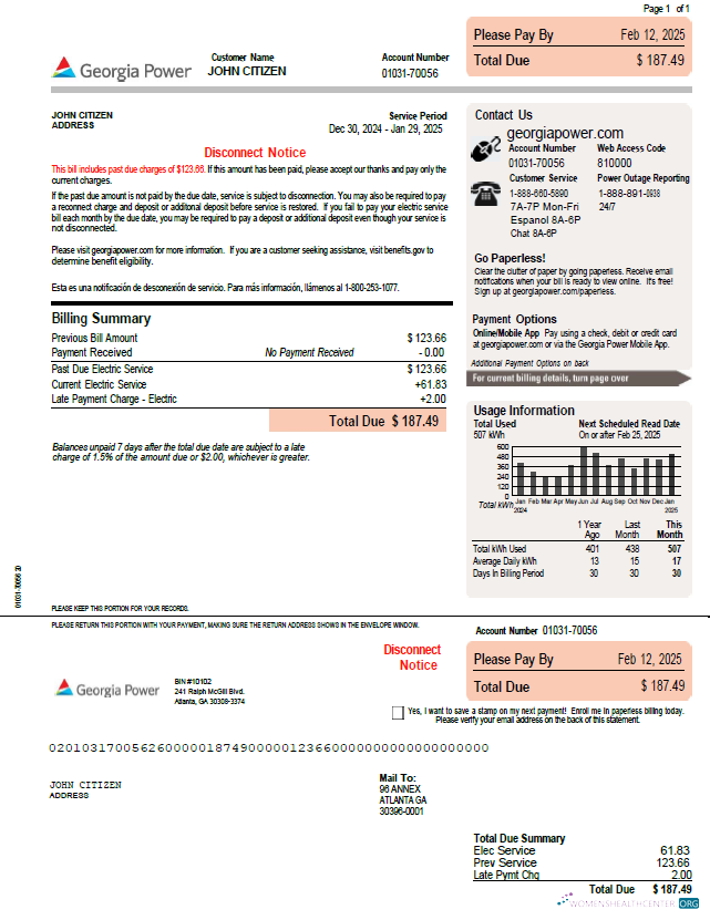 Premium Herunterladen Herunterladen USA Georgien Power Vorlage in Word und PDF Formats, Version 2 PDF Vorlage PDF Vorlage