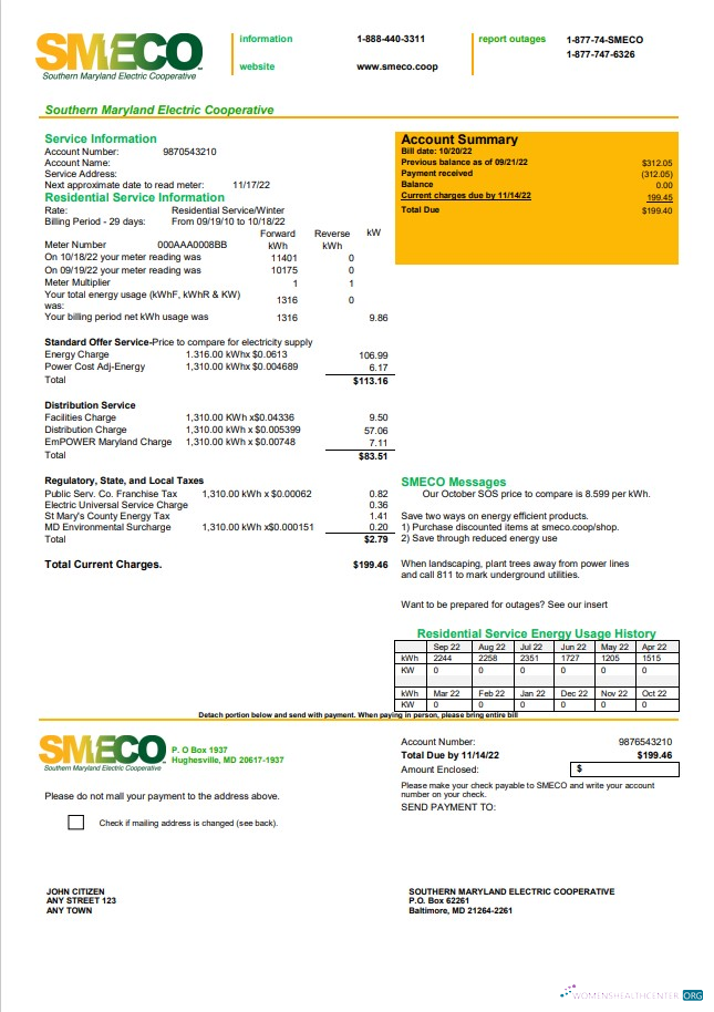 Professionelle Herunterladen Herunterladen USA Maryland SMECO Nebenkostenabrechnung Vorlage in Word und PDF Format PDF Vorlage PDF Vorlage