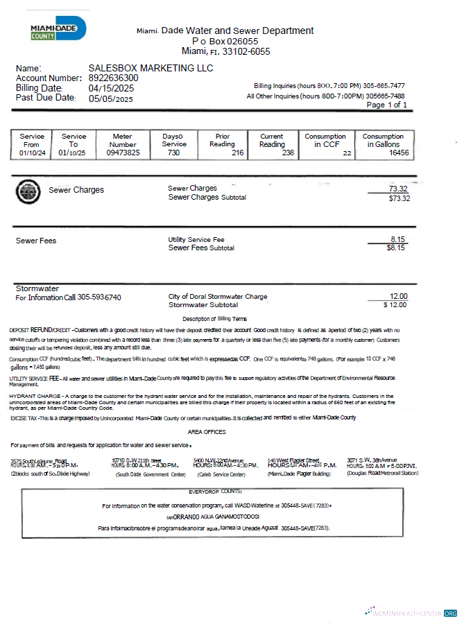 Professionelle Herunterladen Herunterladen USA Miami Dade Nebenkostenabrechnung Vorlage in Word und PDF Formats PDF Vorlage PDF Vorlage