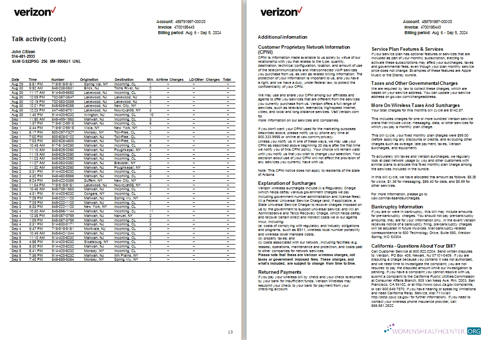 Herunterladen Herunterladen USA Neu Jersey Verizon Utility 13 14 Scr muster