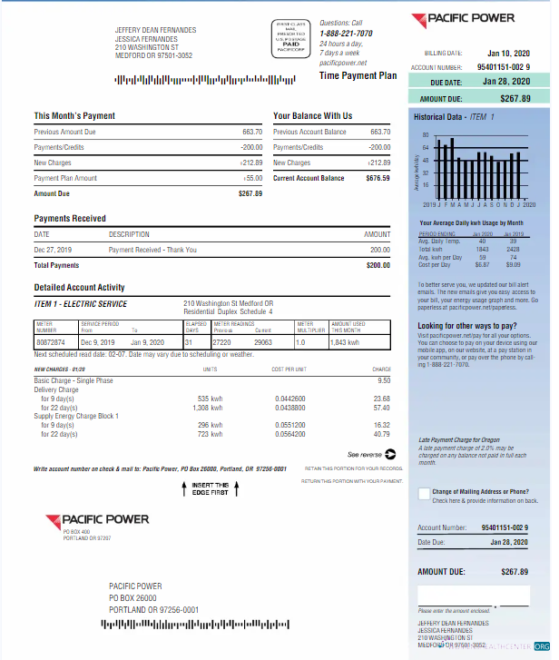 Editierbare Herunterladen Herunterladen USA PACIFIC POWER Nebenkostenabrechnung Word und PDF Vorlage PDF Vorlage PDF Vorlage