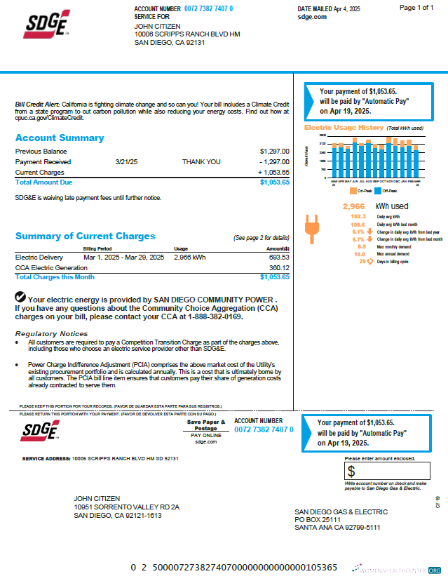 Editierbare Herunterladen Herunterladen USA SDGE Nebenkostenabrechnung Vorlage in Word und PDF Formats, Version 2 PDF Vorlage PDF Vorlage