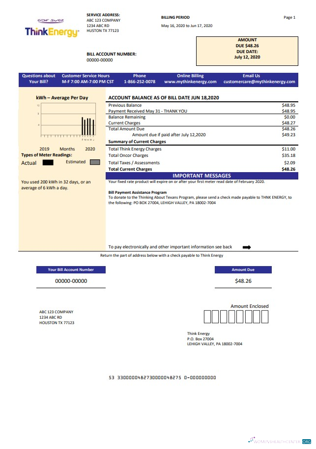 Hochwertige Herunterladen Herunterladen USA Think Energy Nebenkostenabrechnung Vorlage in Word und PDF Format PDF Vorlage PDF Vorlage