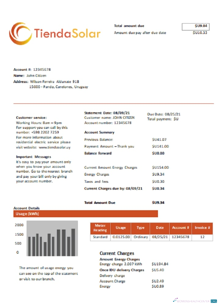 Premium Herunterladen Herunterladen Uruguay TiendaSolar Nebenkostenabrechnung Vorlage in Word und PDF Format PDF Vorlage PDF Vorlage